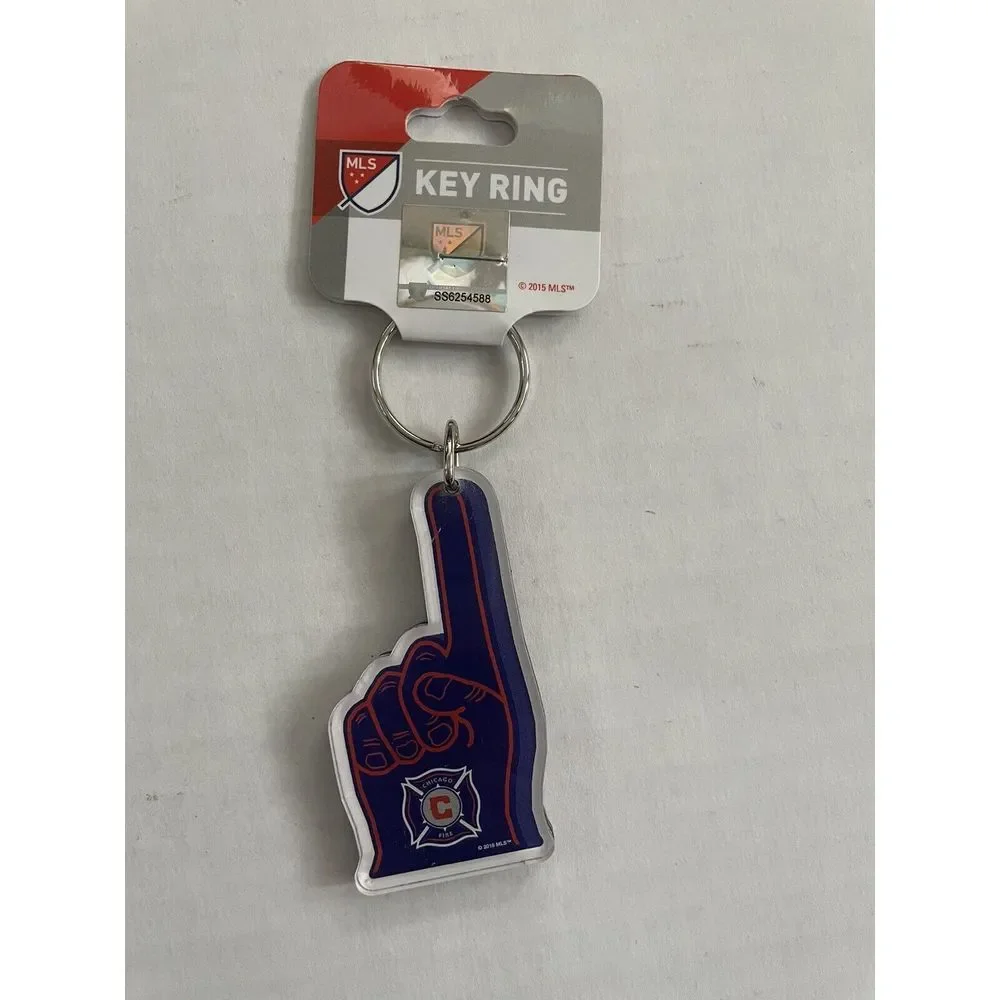 Chicago Fire WinCraft‎ Hand Thematic Key Ring FC Soccer MLS Sealed
